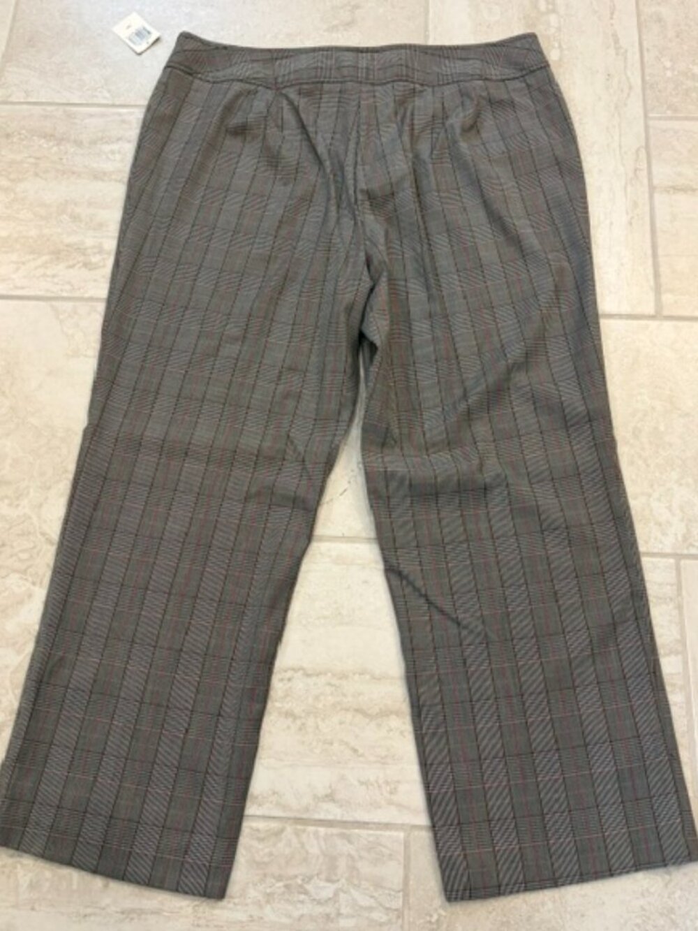 NWT Versailles Glen Plaid Wide Leg Trousers Size 20W Career Capsule Wardrobe - Picture 4 of 7